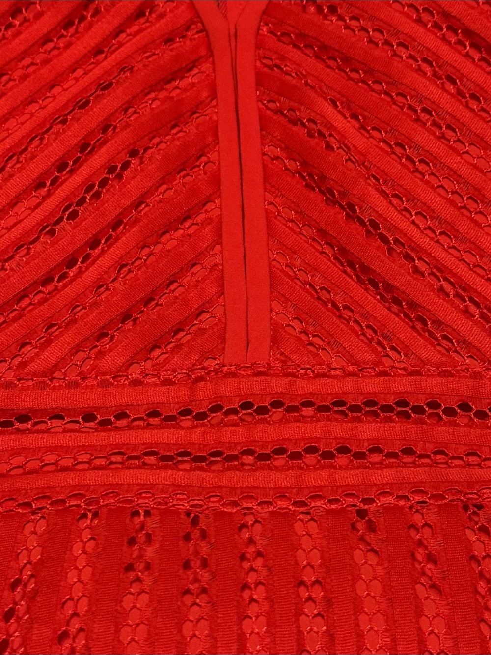 J. Crew Red Sleeveless Lace A-Line Midi Dress - Picture 4 of 8